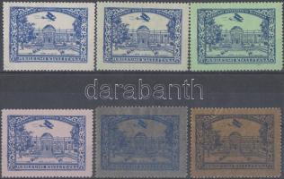 1935 Debreceni Bélyeggyűjtő Egyesület jubileumi kiállítása 6 db klf levélzáró