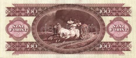 1993. 100Ft (3x) egymás utáni sorszámmal és nyomdai festékfoltokkal T:I