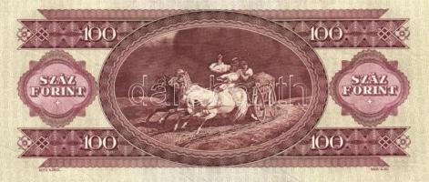 1984. 100Ft (2x) egymás utáni sorszámmal, nyomdai papírránccal és tintafoltokkal! T:I