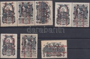 1923 Bélyeggyűjtők hete 8 db levélzáró összefüggésekkel