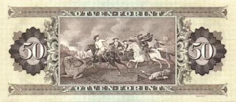 1989. 50Ft (3x) egymás utáni sorszámmal és nyomdai papírránccal T:I