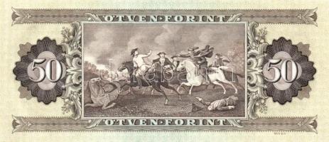 1989. 50Ft (3x) egymás utáni sorszámmal és nyomdai papírránccal T:I