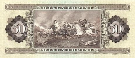 1989. 50Ft (2x) egymás utáni sorszámmal és nyomdai papírránccal T:I