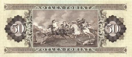 1989. 50Ft (2x) egymás utáni sorszámmal és nyomdai papírránccal T:I