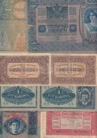 33db-ból álló vegyes bankjegy tétel a korona időszakból T:vegyes