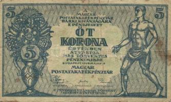 1919. 5K "...MÁS TÖRVÉNYES PÉNZNEMEKRE..." T:III-