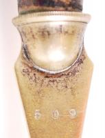 cca 1900 Fa nyelű, alpakka salátaszedő szett / 
Salad fork and spoon set from alpacca with wooden ha...