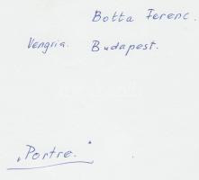 cca 1960 Botta Ferenc (1919-1968): Portré. Vintage fotó, hátoldalán feliratozott
