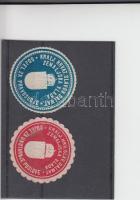 Hrvat, Slavon, Dalmát 2 db klf pecsétbélyeg