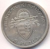 1938. 5P Ag "Szent István" T:2