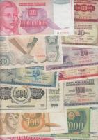 Jugoszlávia 157db vegyes bankjegy T:vegyes Yugoslavia mixed banknotes alltogether 157pcs C:mixed 