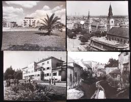 1950-1960 12db városkép, feliratozva, 16x24-26x40cm