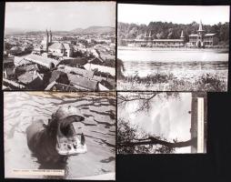 1950-1960 12db városkép, feliratozva, 16x24-26x40cm