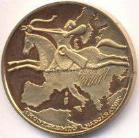 1996. "A Honfoglalás emlékére / Honteremtő hadjáratok" aranyozott emlékérem (42mm) dísztok...