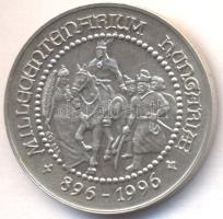 1996. "Magyarország 1100 éves" Ag emlékérem (5.94g/0.835/27mm) dísztokban T:BU