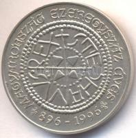 1996. "Magyarország 1100 éves" Ag emlékérem (5.94g/0.835/27mm) dísztokban T:BU
