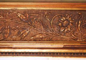 Jávor Pál (1880-1923): Sárgaruhás ifjú hölgy. Olaj, vászon, jelzett, sérült antik keretben, 103×72 c...