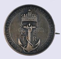 1915. "A M. Kir. Folyam-és Tengerhajózási R.t. Zsófia Herczegnő Gőzöse / Károly Ferencz József Főherczeg és Zita Főherczegnő Őfenségeik Hajóútjának Emlékére" jelzett Ag emlékérem (15.9g/0.800/33.5mm) kitűzővé alakítva T:2