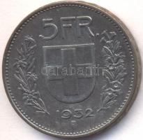 Svájc 1932B 5Fr Ag T:2- Switzerland 1932B 5 Francs Ag C:VF