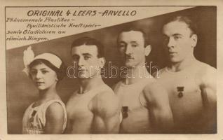 Original 4 Leers-Arvello, signed photo postcard