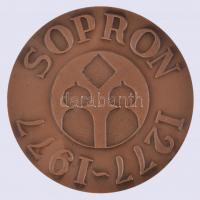 Renner Kálmán (1927-1994) 1977. "Sopron 1277-1977" bronz emlékérem (60mm) T:2