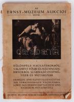 1924 Az Ernst Múzeum Aukciói XXVIII. Különféle hagyatékokból, valamint főuri és más magánbirtokból származó festmények és műtárgyak