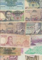 25db vegyes bankjegy Lengyelország, Törökország, Jugoszlávia, Görögország, Ukrajna, stb. T:vegyes 25pcs of mixed banknotes from Poland, Yugoslavia, Greece, Ukraine etc. C:mixed