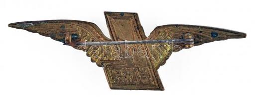 ~1940. "Repülő híradólevente jelvény" aranyozott, zománcozott fém jelvény T:2
~1940. &quot...