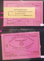 cca 1920-1980 Vegyes kisnyomtatvány tétel sok érdekességgel, fotókkal, reklámokkal berakóban