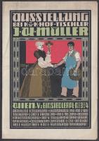 cca 1910 Asztalos kiállítás litho borítójú reklámnyomtatvány /  cca 1910 Vienna carpenter fair litho advertising