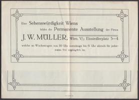 cca 1910 Asztalos kiállítás litho borítójú reklámnyomtatvány / 
cca 1910 Vienna carpenter fair litho...