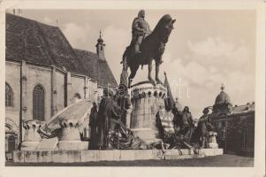 Kolozsvár Mátyás király szobor / statue; 2 postcards