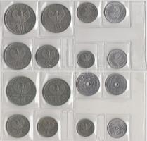 Görögország 1967-1971. 5L-10D sor + 1967-1973. 5L-10D sor fóliatokban T:1 Greece 1967-1971. 5 Lepta - 10 Drachmai set + 1967-1973. set in foil C:UNC