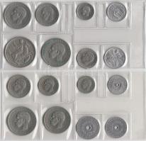 Görögország 1967-1971. 5L-10D sor + 1967-1973. 5L-10D sor fóliatokban T:1
Greece 1967-1971. 5 Lepta ...