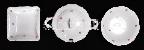 Háború előtti majdnem nagy Zsolnay porcelán készlet leveses, pecsenyés és süteményes tálak 8-8 db la...