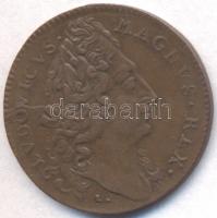 Franciaország ~1700. Zseton Cu "XIV. Lajos francia király" (Lazare Gottlieb Laufer által t...