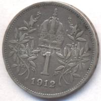 Ausztria 1912. 1K Ag T:2 Austria 1912. 1 Corona Ag C:XF