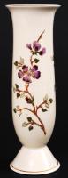Zsolnay virágos mintás váza, kézzel festett, jelzett, hibátlan, m:26 cm