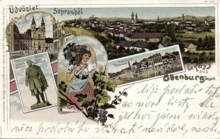 1897 Sopron, Ödenburg litho