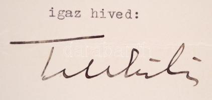 1938 gr. Teleki Mihály földművelésügyi miniszter által aláírt levél