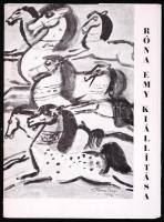 Rónay Emy kiállítása, dedikált kis füzet, meghívó