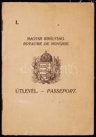 1935 Bartha István festőművész vászonfedeles útlevele