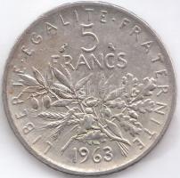 Franciaország 1963. 5Fr Ag T:2 France 1963. 5 Francs Ag C:XF