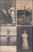 5 db vegyes régi képeslap - magyar városképek és színészlapok (2 db Fedák Sári)