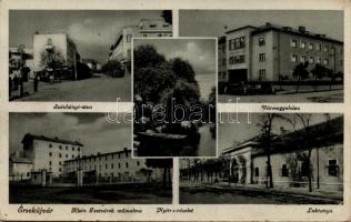 Érsekújvár Széchenyi utca, vármegyeháza, Klein testvérek műmalma, laktanya / street, county hall, mill, barrack