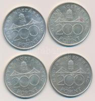 1994. 200Ft Ag "Deák" (4x) T:2