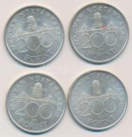 1993. 200Ft Ag "MNB" (4x) T:2