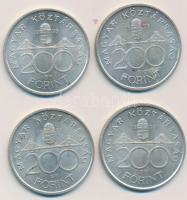 1993. 200Ft Ag "MNB" (4x) T:2