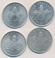 1993. 200Ft Ag "MNB" (4x) T:2