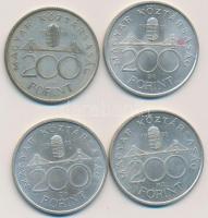 1993. 200Ft Ag "MNB" (4x) T:2